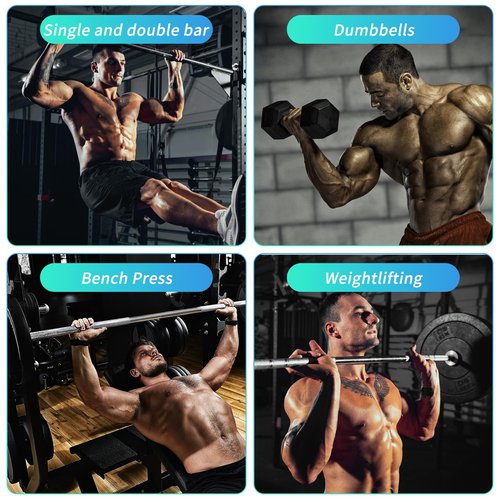 Anti-Slip Workout Grips, Ergonomics Rubber Gym Grips, Weight Lifting Grips for Hand Protection, Workout Gym Gloves for Men and Women Deadlift, Fitness Training, Weightlifting and Exercise(1 Pair)