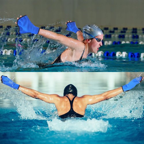 WinnerWhy Water Aerobics Set for Aquatic Exercise 1 Pair Swimming Glove 2 Pcs Foam Swim Aquatic Cuffs Water Weights Equipment Pool Resistance Fitness Equipment for Swimming Training Workouts
