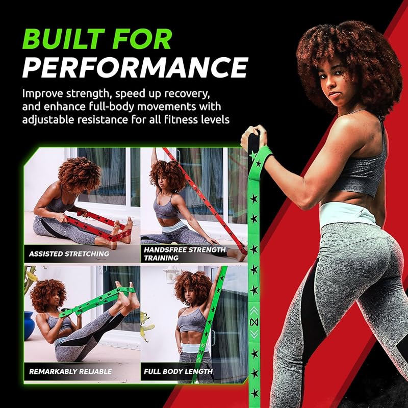 Adjustable Fabric Resistance Band Set with Guided Training App