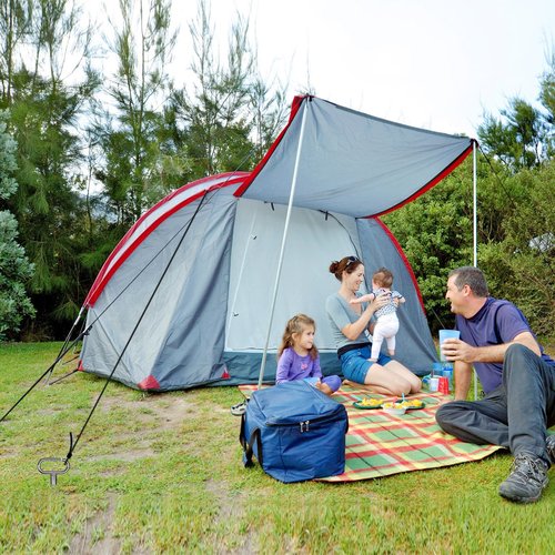 SELEWARE 17" Ground Anchors Screw in, 4 Pack Swing Set Anchor Kit, High Wind Trampoline Stakes, Heavy Duty Spiral Earth Anchor for Camping Tent, Sheds, Carports, Mobile Home, Tree & Securing Animals