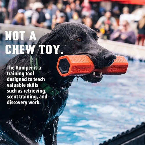 GUNNER Dog Training Bumper - Retriever Training Dummy, Retrieving Dummies for Pets, Bumpers for Water Retrieving with Adjustable Rope, (Orange)