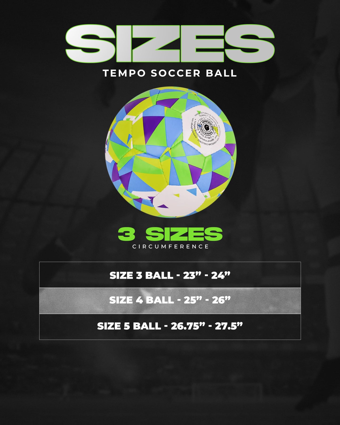 American Challenge Tempo Soccer Ball (Tropical, 4)