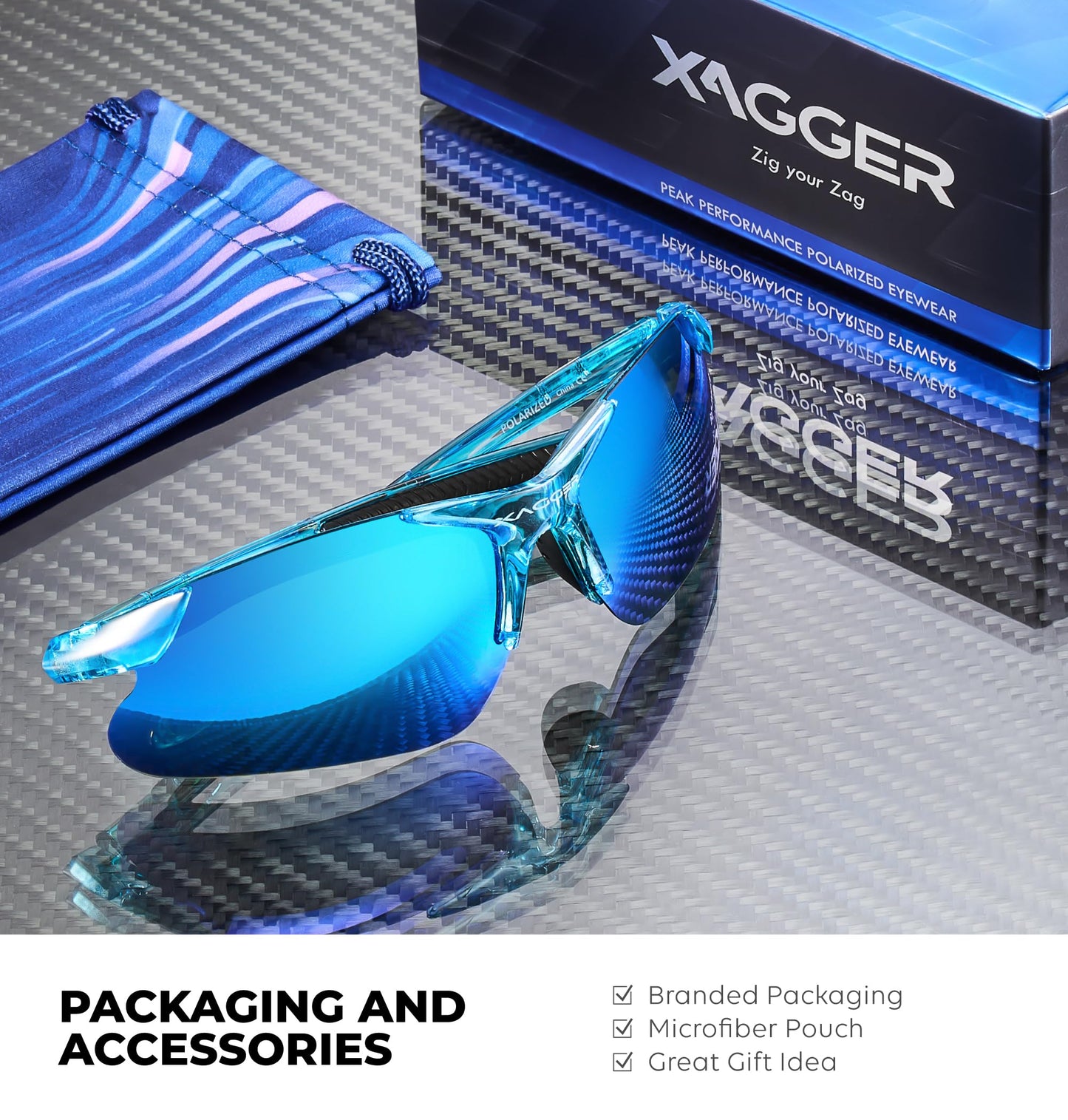 Xagger Kids Youth Polarized Sports Sunglasses for Boys Girls Baseball Softball Glasses TR90 Frame
