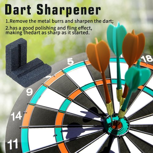 Yuanchu Darts V-Sharp Sharpening Stone, 4 Pack Dart Sharpener for Steel Tip Darts Sharpener Easy Polishing and Deburring Long-Lasting Sharpness Dart Accessories Dart Point Sharpener for Dart Tips
