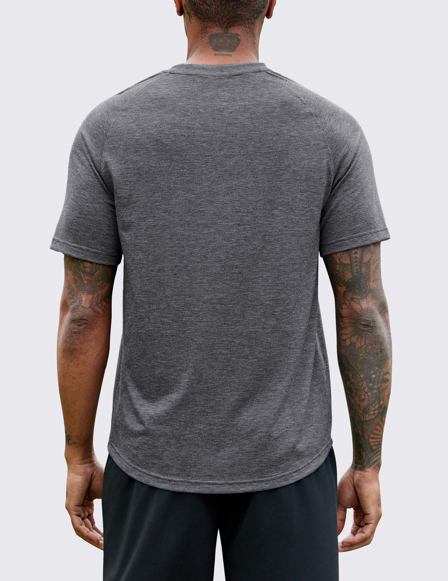 PINSPARK Men's 3 Pack Workout Shirts - Quick Dry Gym Athletic Shirts Moisture Wicking Short Sleeve T Shirts