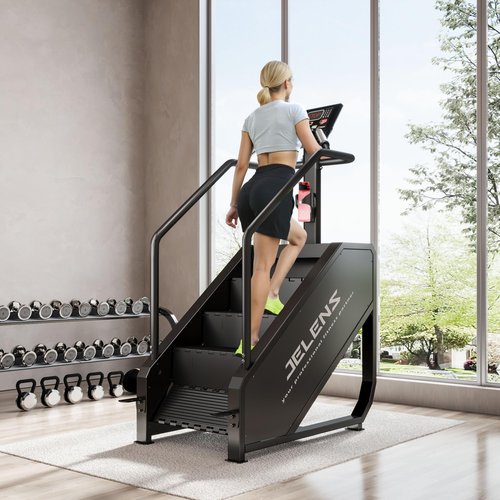 Jelens Stair Stepper Machine with LED Screen 440 LBS, Commercial Grade Stair Climber Exercise Machine for Home with 15 Resistance Levels for Cardio, 24-164 Steps/Minute (Classical)