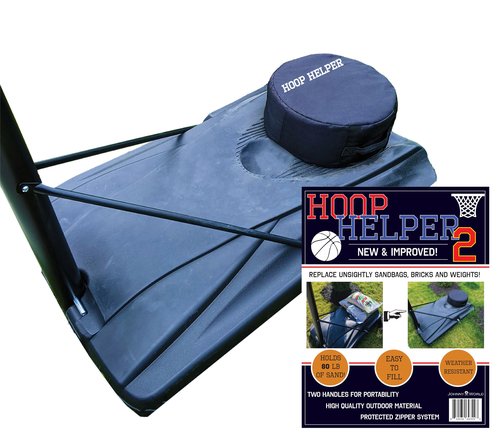 Hoop Helper 2 by Johnny World - Premium Sandbag Weight for Portable Basketball Hoops - Attractive, Secure Stability to Prevent Tipping and Enhance Safety - Ideal Alternative to Bricks & Rocks