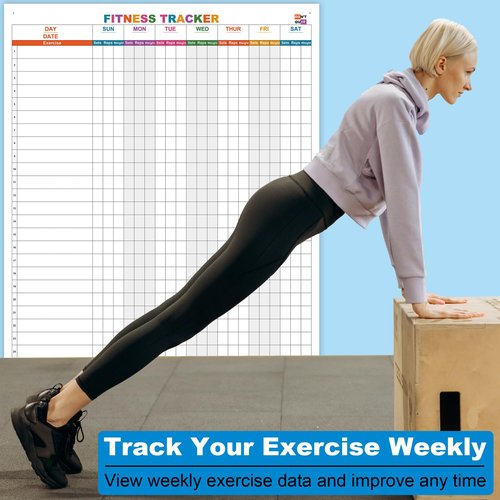 Large Dry Erase Fitness Calendar For Women&Men,24x36 Inch Erasable Exercise Board For Home Workout,Reusable Weekly Fitness Tracker For Gym Lovers,Giant Gym Whiteboard Planner Tracking Yoga Running