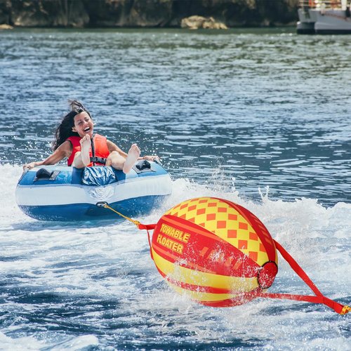 Cauzyart Booster Ball for Towable Tubes, Tubing Rope for Lift and Visibility, Works for Boating, Wakeboarding and More Water Sports
