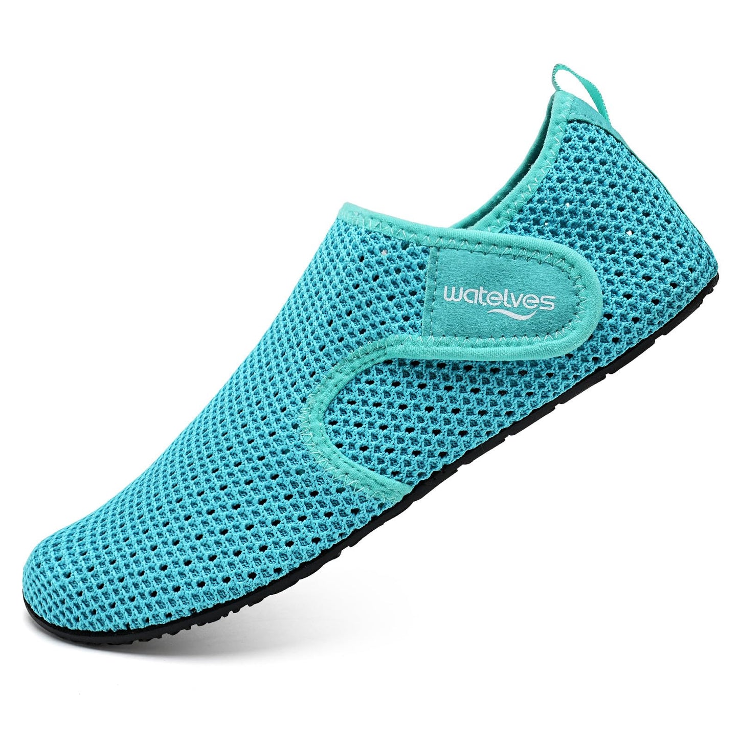 WateLves Water Shoes for Women Men Swim Beach Aqua Socks Quick Dry Barefoot House Slippers Travel Shoes with Adjustable Magic Tape for Pool Diving Boating Yoga Surf(Moon,40/41)