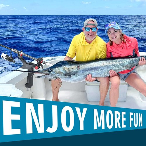Heavy Duty Fishing Rod Holders for Boat, Clamp Fishing Pole Holders for Boat | 360 Adjustable, Quick-Release Detachable Head | Offshore & Inshore Fishing Boat Gear Accessories| Fits All Boat