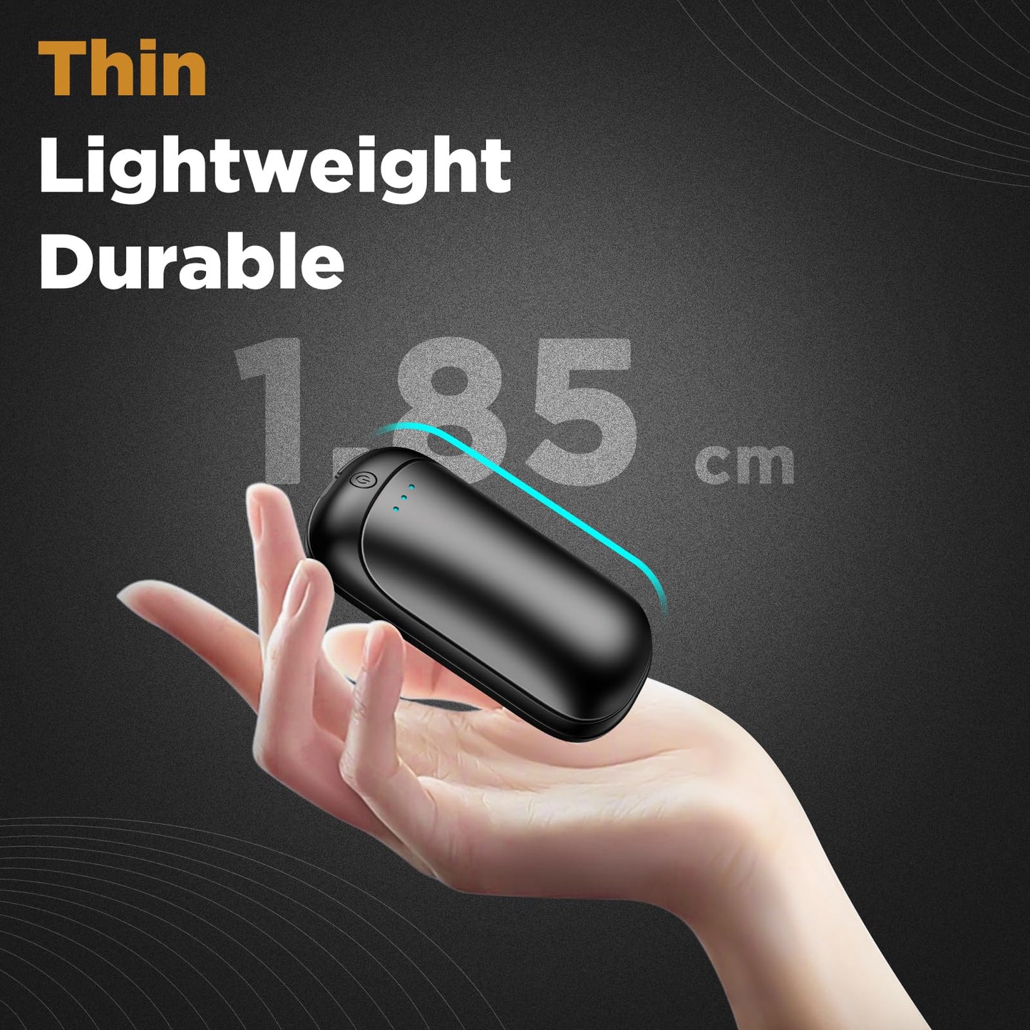 2 Pack Hand Warmers Rechargeable, Portable Electric Hand Warmers Reusable, USB 2 in 1 Handwarmers, Outdoor/Indoor/Warm Gifts for Men Women Kids