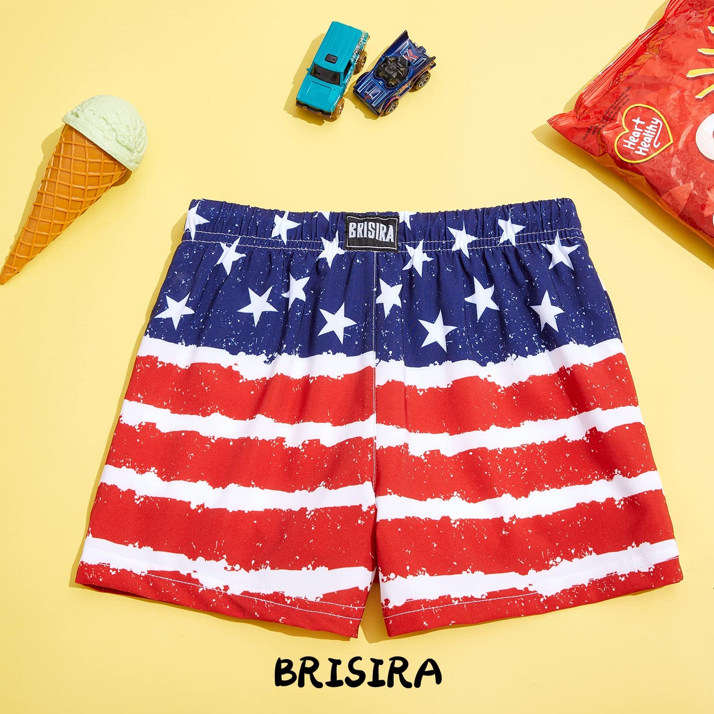 BRISIRA Boys Swim Trunks Bathing Suit Compression Boxer Brief Liner Swim Shorts Swimsuit Anti-Chafe Toddler Kids Youth Teen