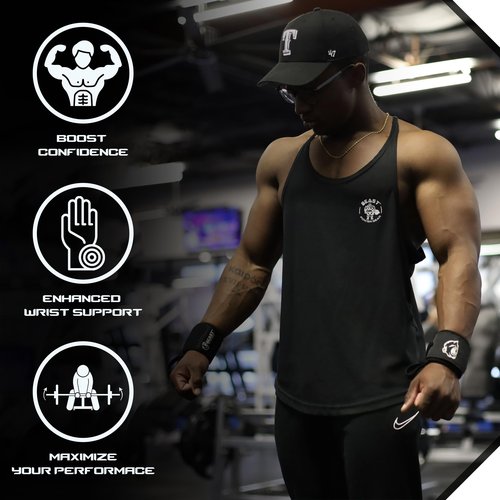 Beastpowergear Wrist Wraps |Competition Grade|18 Inch Professional Quality Provides Additional Wrist Support During Weightlifting, Powerlifting, Strength Training. (Solid Black, 18")