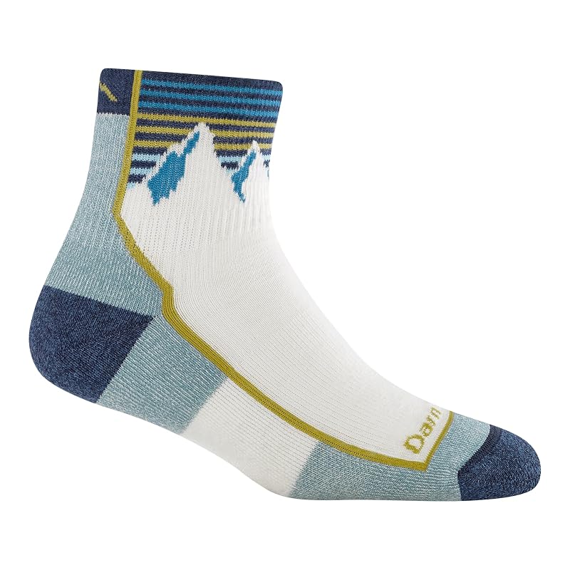 Darn Tough Vermont Women's Hiker Quarter Midweight Cushion Socks - Mountain White, Medium