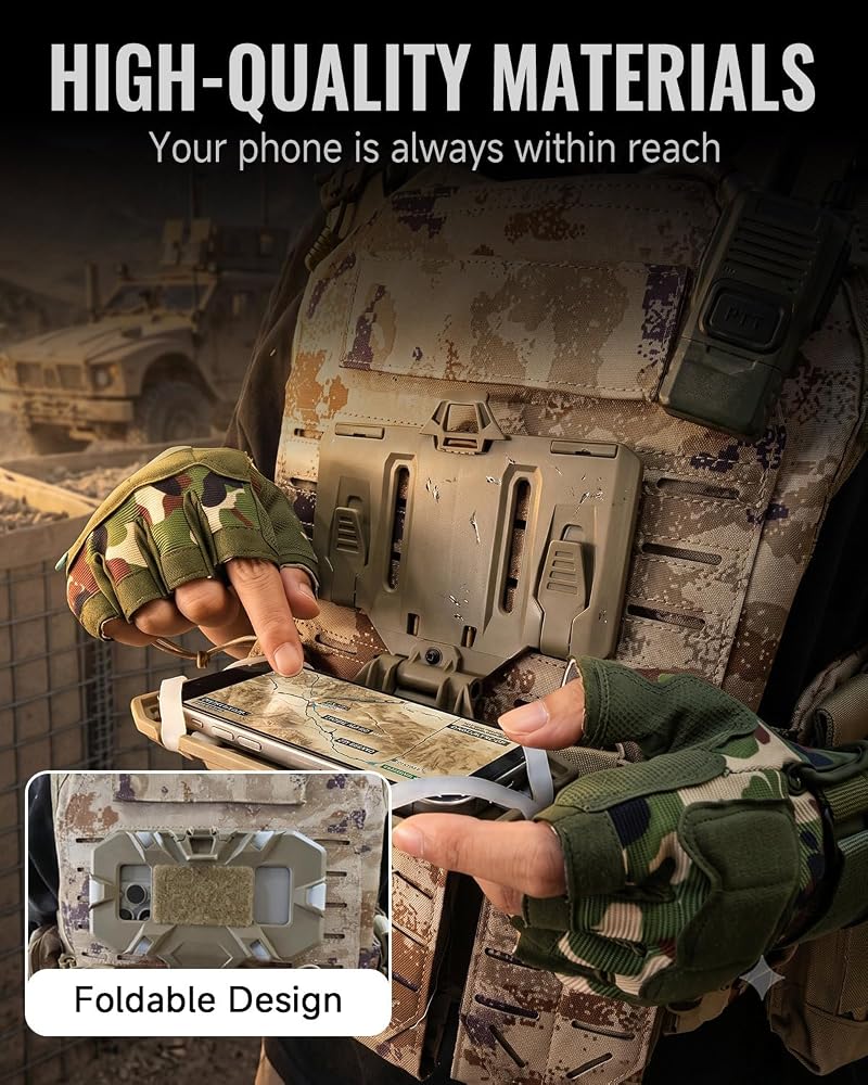 Molle Phone Holder for Plate Carrier—Phone Mount 4.7-6.7 Inch
