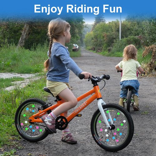 ZooviHyvi 144 Pieces Bike Spoke Beads Glow in The Dark, Colorful Plastic Round Bike Spoke Beads for Kids Bicycle Spokes Accessories That Make Noises (Muitl-Color)