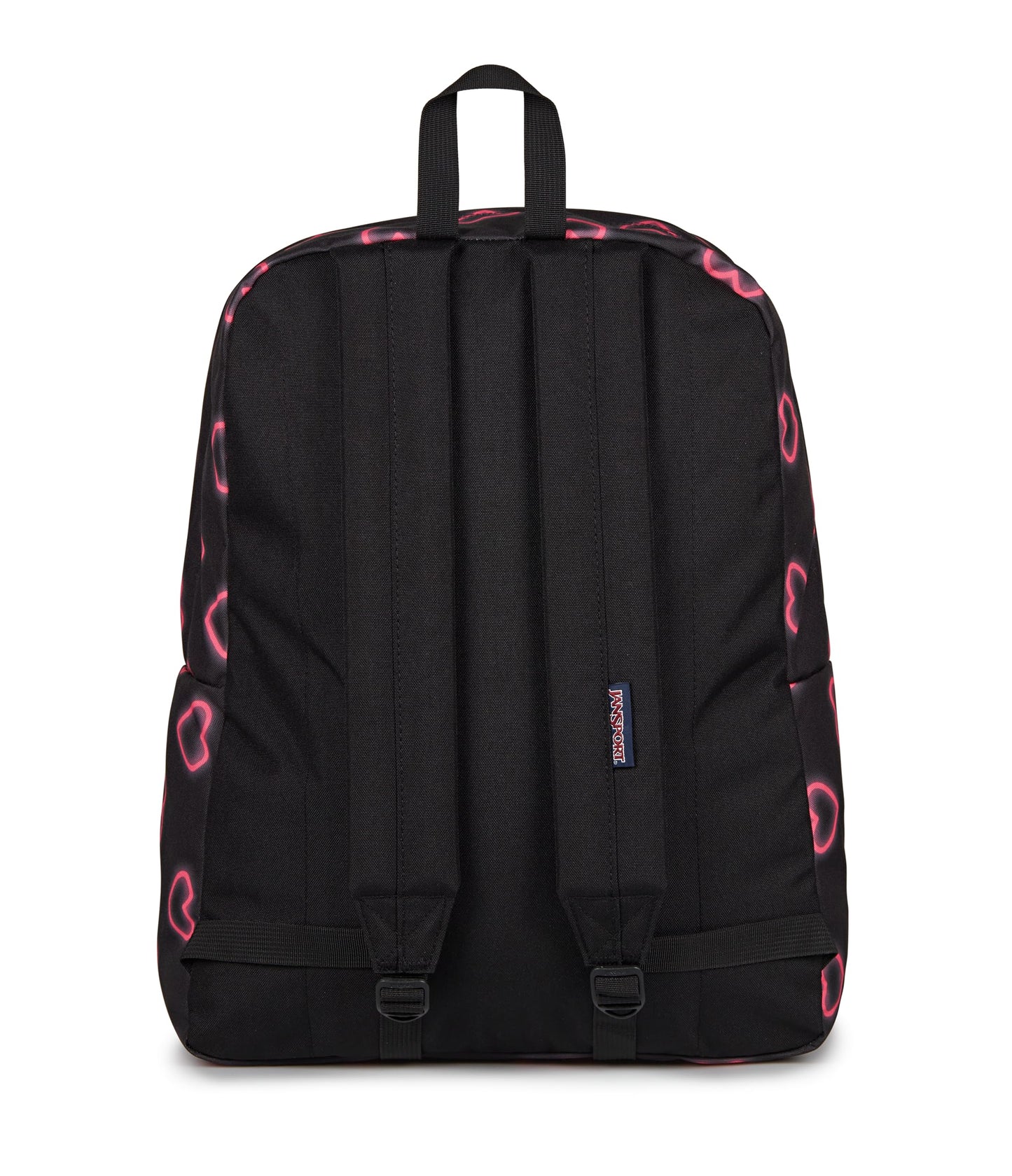 JanSport SuperBreak One Backpacks - Durable, Lightweight Bag with 1 Main Compartment, Front Utility Pocket with Built-in Organizer - Premium Backpack - Happy Hearts Black