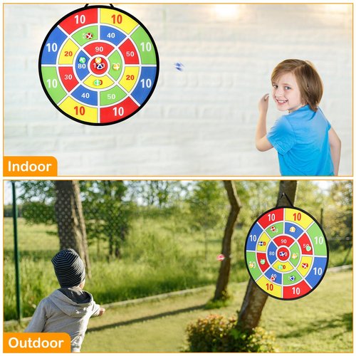 Accmor 29" Large Dart Board for Kids, Kids Dart Board with Sticky Balls, Backyard Outdoor Games Birthday Gifts for 3 4 5 6 7 8 9 10 11 12 Year Old Boys Girls