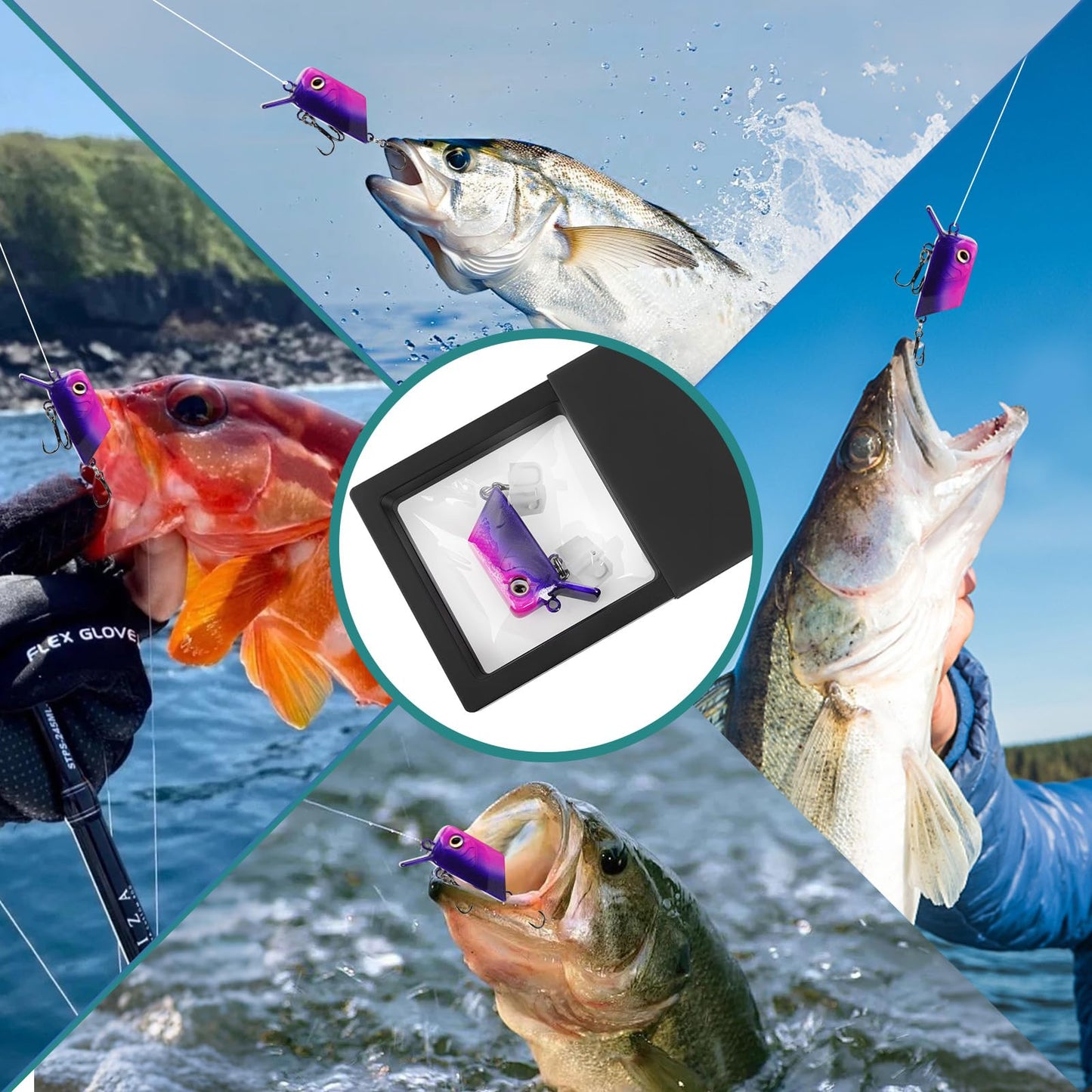TRCOLEHOND Handcrafted Floating Fishing Lures 8g Glide Bait, Bass Lures with Rattle Sound, DIY Fishing Bait Gift for Anglers