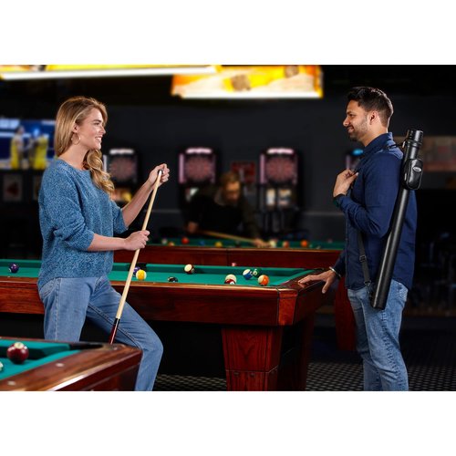 Casemaster Q-Vault Supreme Billiard/Pool Cue Hard Case, Holds 1 Complete 2-Piece Cue (1 Butt/1 Shaft), Black