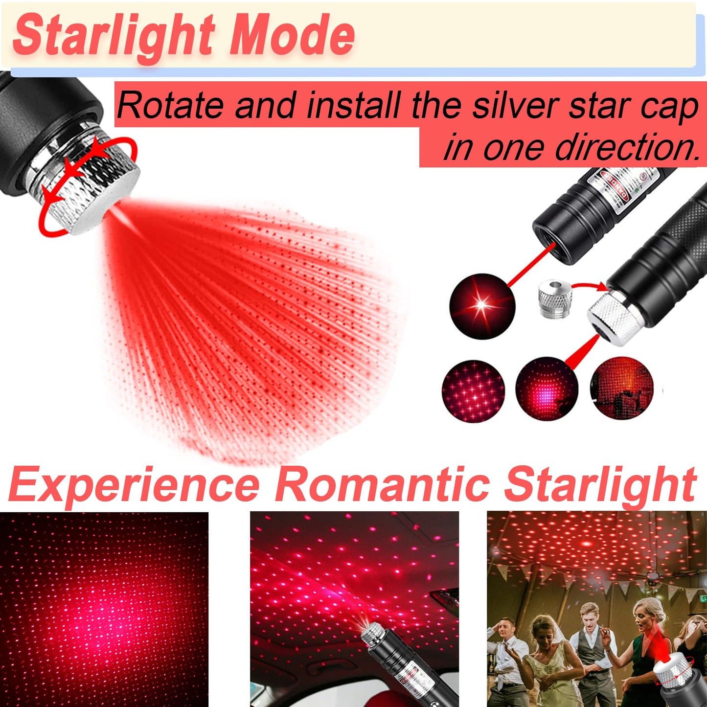 MEUSNO Lazer Pointer, Red Laser Pointer High Power Cat Laser Pointer Toy Red High Power Rechargeable Lazer Pointer for Cats Dogs Toy, High Power Laser Pointer for Presentations Cat Dogs Pet Toy