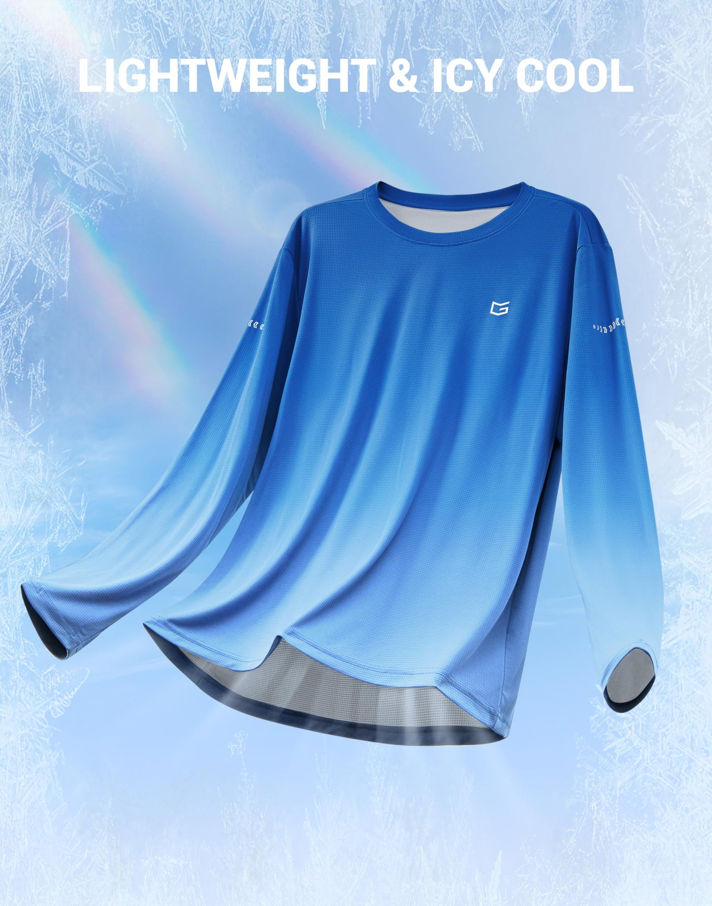 Men's Sun Protection Long Sleeve Shirts UPF 50+ Rash Guard Swim Lightweight Cooling UV SPF Shirt Fishing Workout Quick Dry