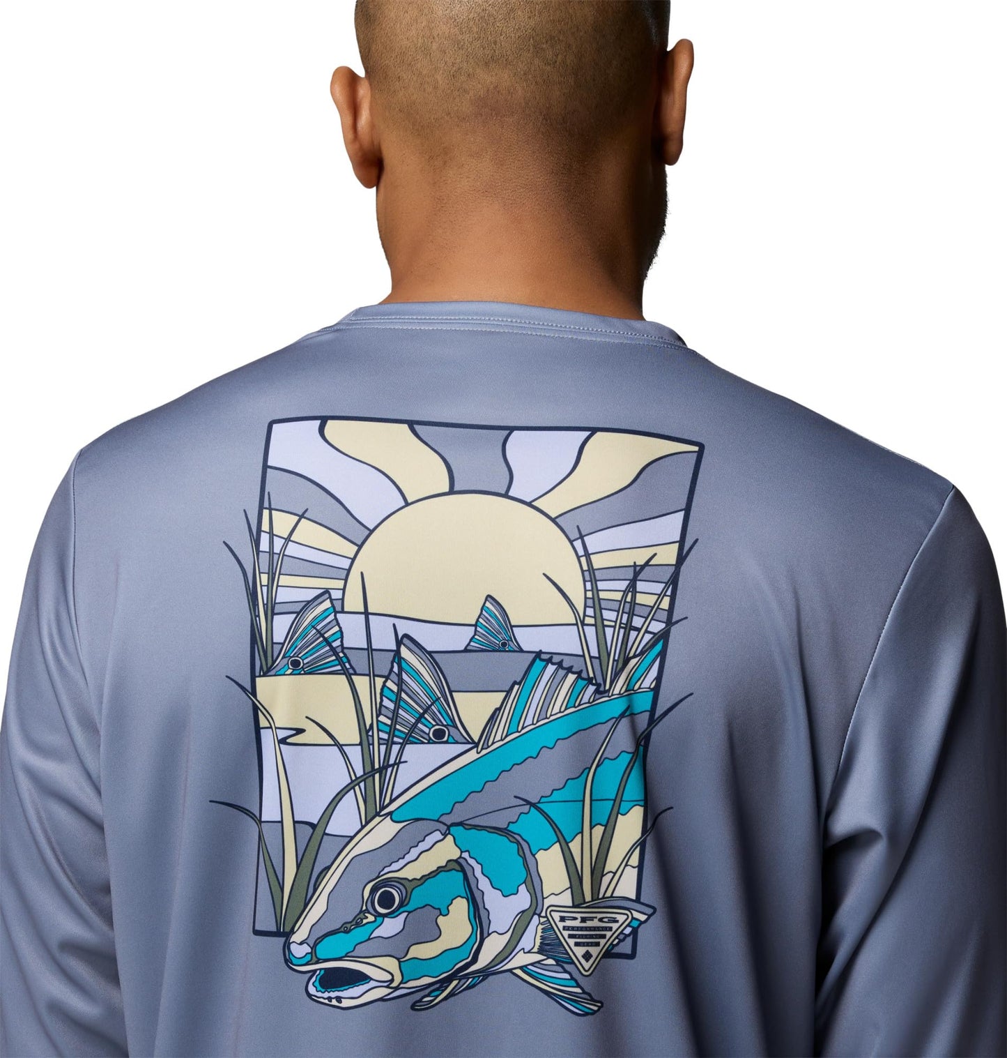 Columbia Men's Terminal Tackle PFG Fish Shine II Long Sleeve, New Moon, X-Large