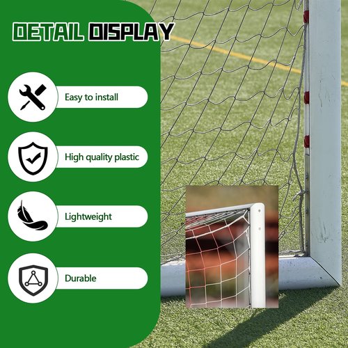 Chunful 100 Pcs Soccer Goal Net Fasteners Soccer Net Clips Replacement Lock Clips Accessories for Goal Series with Pre Drilled Holes in Aluminium Tubing and Posts