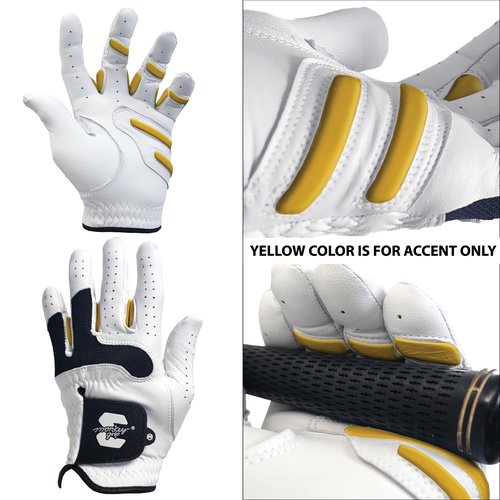 MONKEY GRIP Golf Glove Bearing Capacity Non silp No Slice pad Premium Lether Power Pad Left Hand (Man-X_Large)