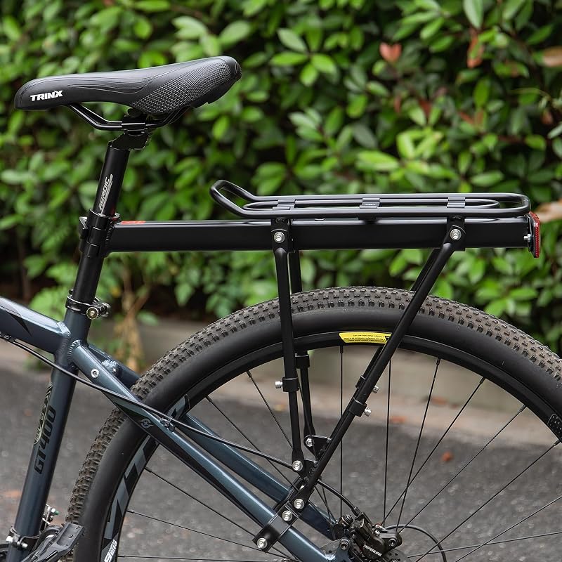 Rear Bike Rack Seat Post Mount | Universal 24-29 Inch Cargo Rack 66lb Capacity