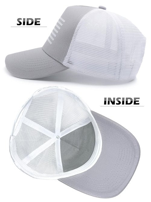 HAFOUXIGM 2 Packs American Flag Trucker Hat, Adjustable Mesh Snapback USA Flag Baseball Caps for Men Women