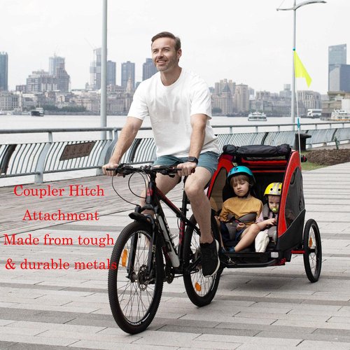 Ansxder Bike Trailer Hitch Coupler for Instep and Schwinn, Black, Multi-compatible, Strong and Durable, Easy to Install, For Kids/Dog, 50 lbs Capacity, Unisex, Bike Trailer