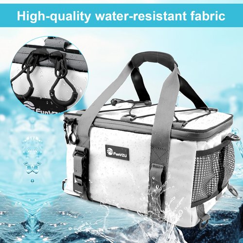 FunVZU Paddle Board Cooler, Waterproof SUP Cooler Bag with TPU Zipper, Durable PVC Material, 26L Capacity Fits 42 Cans, Paddle Board Accessories for Stand-Up Paddleboard, Beach, Camping, Kayaking