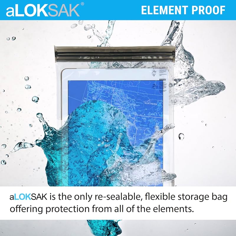 Loksak Waterproof Bags Set of 4 - Reusable Dry Bags 5x4, 4x7, 6x6, 9x6