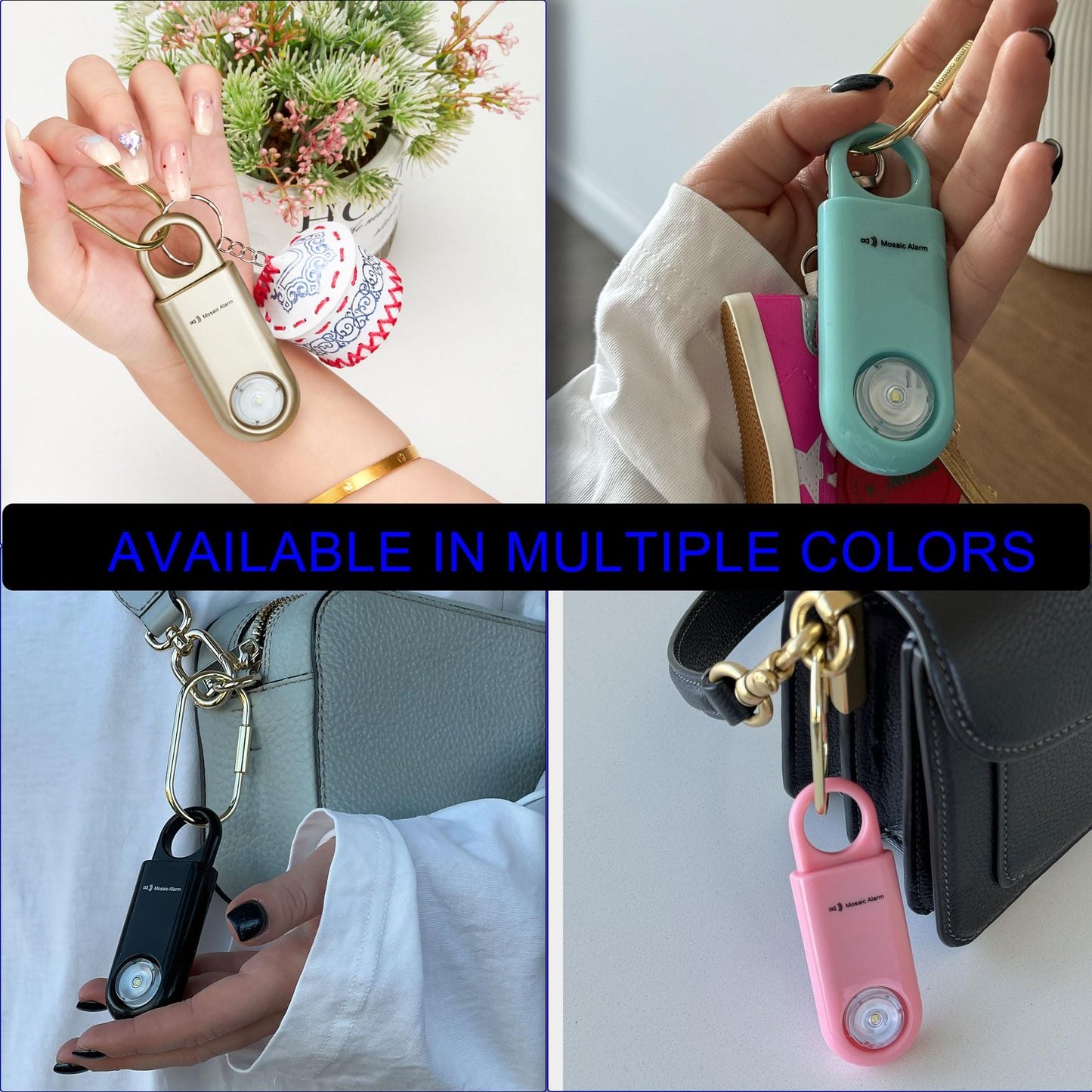 130dB Personal Safety Alarm Ultra Bright Strobe Light. Loud Sound SOS Emergency Alerts. Self Defense Keychain Siren for Women, Children, Night Runners, Hiking. Bear Alarm Deterrent. Aqua