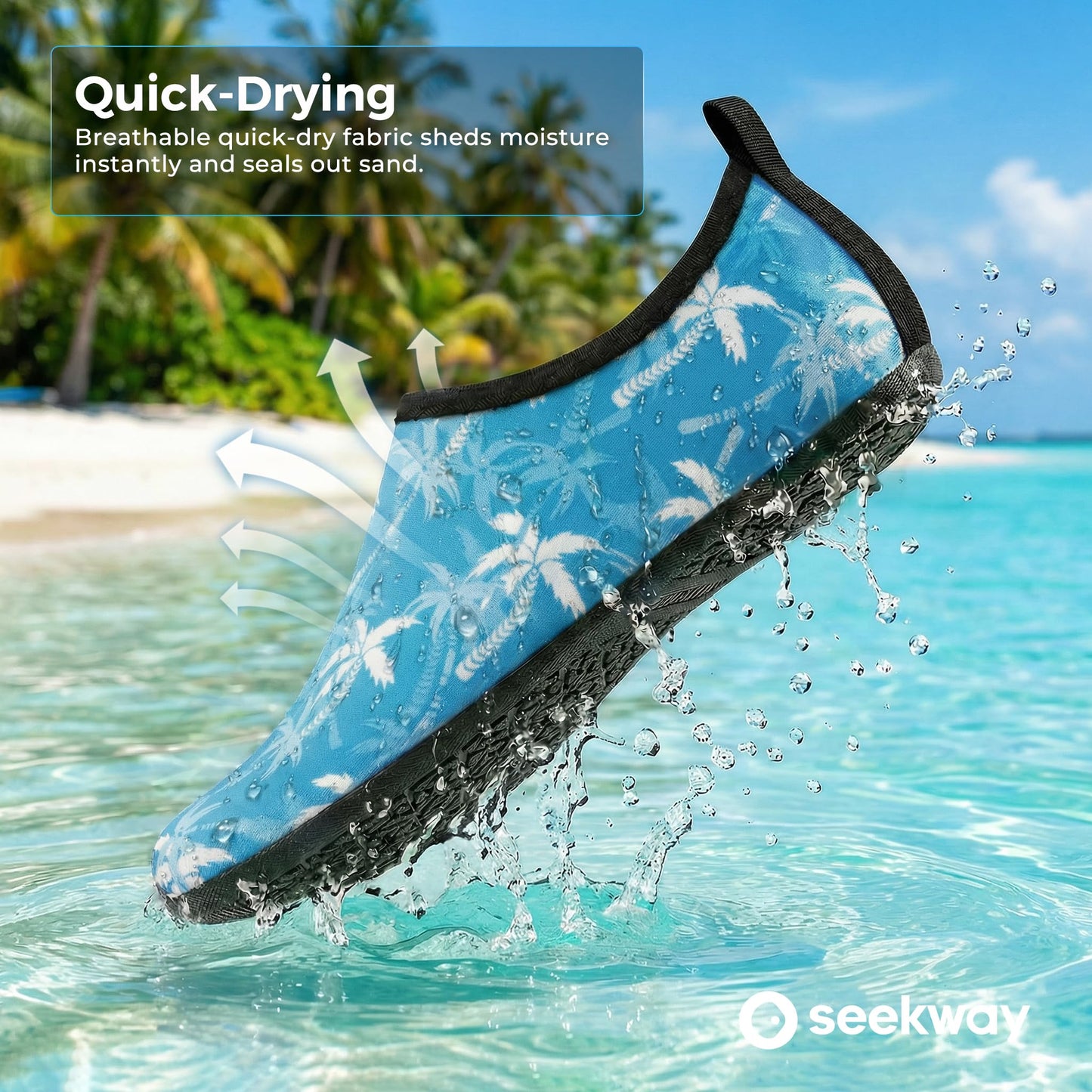 SEEKWAY Water Shoes Barefoot Aqua Socks Quick-Dry Non Slip Shoes for Beach Swim Pool River Boating Surf Women Men Bird SK002(U)