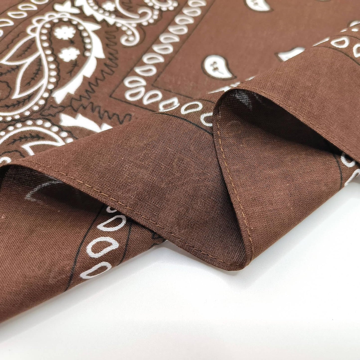 Gorgeous Island 4 Pack 100% Cotton Bandanas 21.5x21.5 inches - Black/White/Cream/Brown