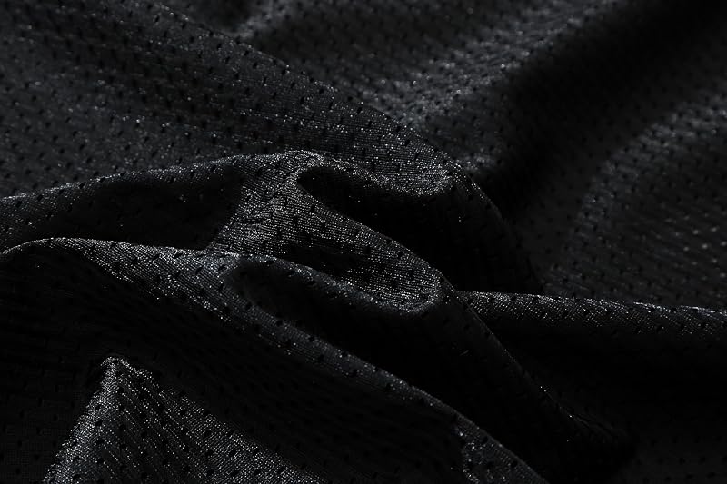 Unisex Black Medium Youth Football Jersey Mesh Athletic Shirt - Practice Sports Uniform