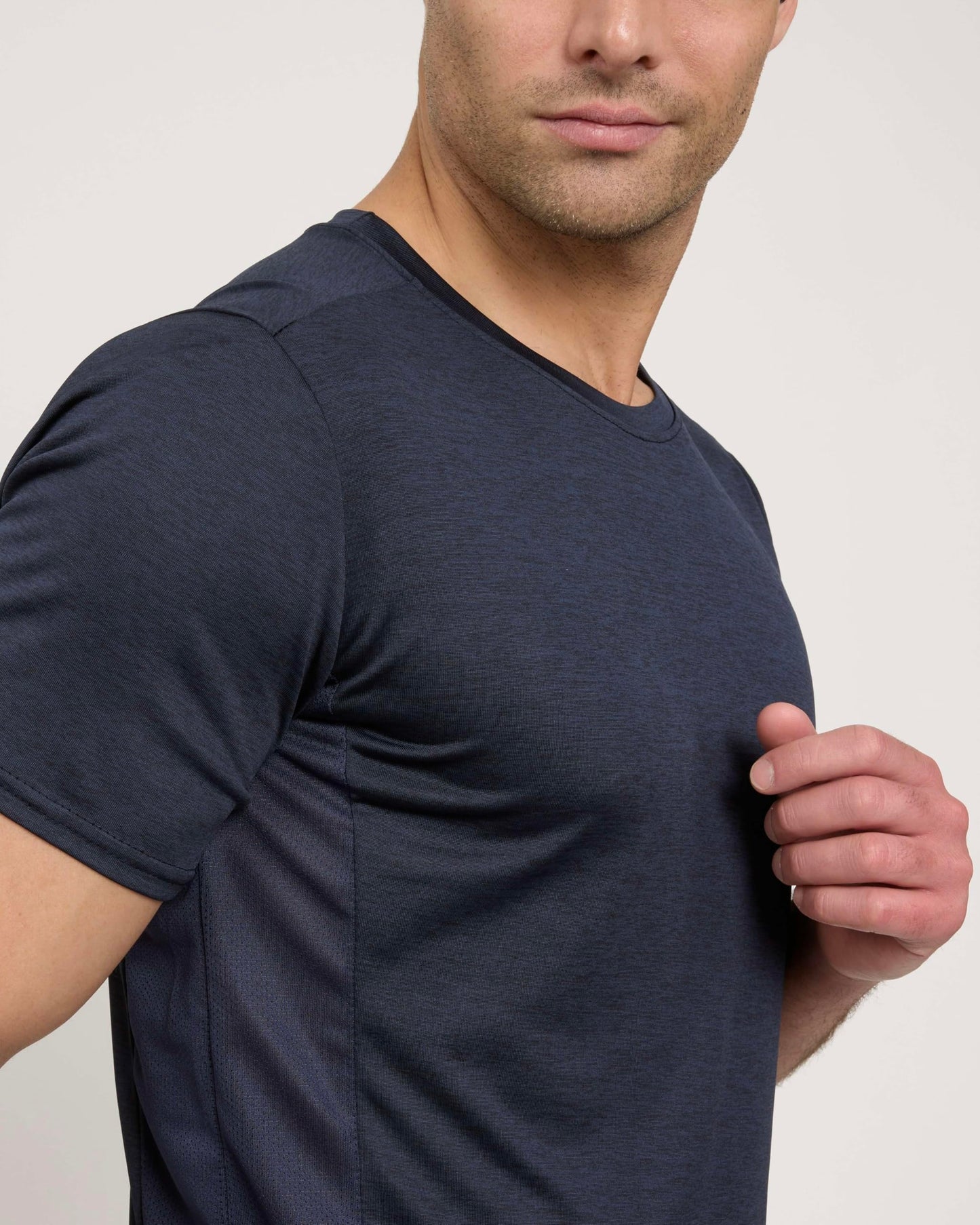 Real Essentials - Pack of 5 Men’s Active Quick Dry Fit Crew Neck T-Shirts Athletic Gym Workout Short Sleeve Tee Tops Camisas para Hombres Summer - Medium - Set 12