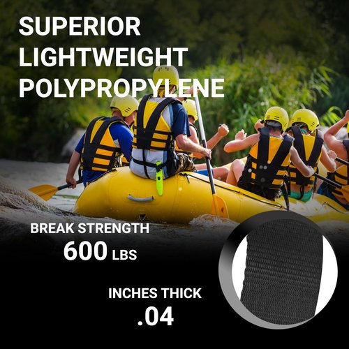 Strapworks Lightweight Polypropylene Webbing - Poly Strapping for Outdoor DIY Gear Repair, Pet Collars, Crafts - 1 Inch x 50 Yards - Black