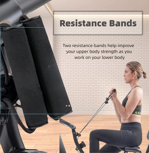 HSUFLWS Folding Exercise Bike with 350 Weight LBS Capacity, Stationary Bike with 16-Level Adjustable Resistance for Home Gym Workout