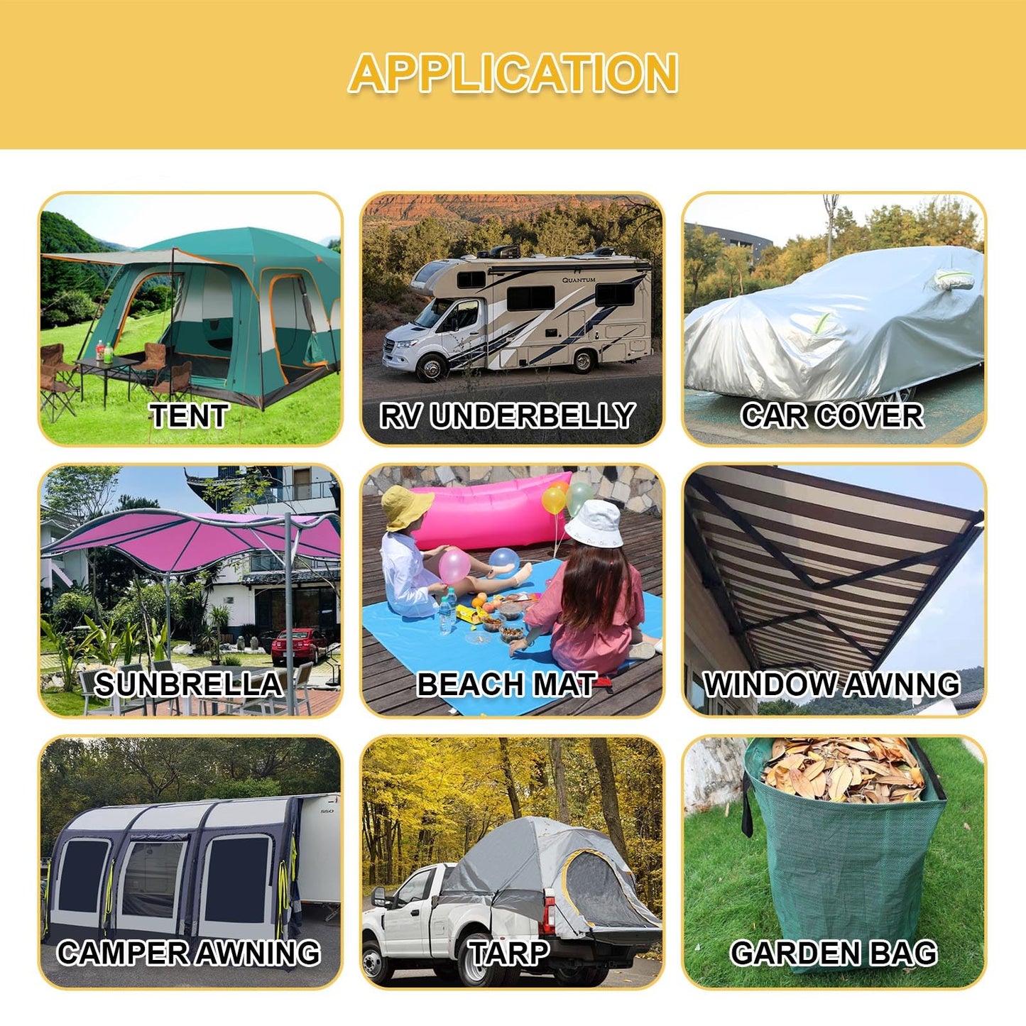 RV Awning Repair Tape Heavy Duty Waterproof Tent Repair Tape for Tarp, Parasol, Canopy, Car and Boat Covers, Underbelly Repair Patch Kit Outdoor UV proof Fabric Repair Patch Kit White (3 in x24.6ft)