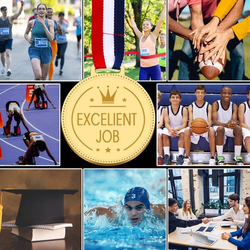 Custom Medals for Awards-Personalized Your Own Award Medals Bulk, 1st Place Gold Sliver Medal for Family Outdoor Events School Sports Celebration Souvenir,Competition Trophy Medal for Kids Adults