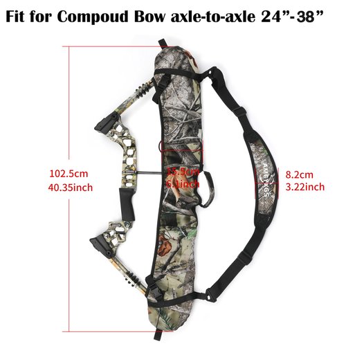 ZSHJGJR Archery Compound Bow Sling String Protector Compound Bow Cams Sling Case Carrying Shoulder Strap Holder Compound Bow Accessories for Outdoor Hunting (Camo-2)