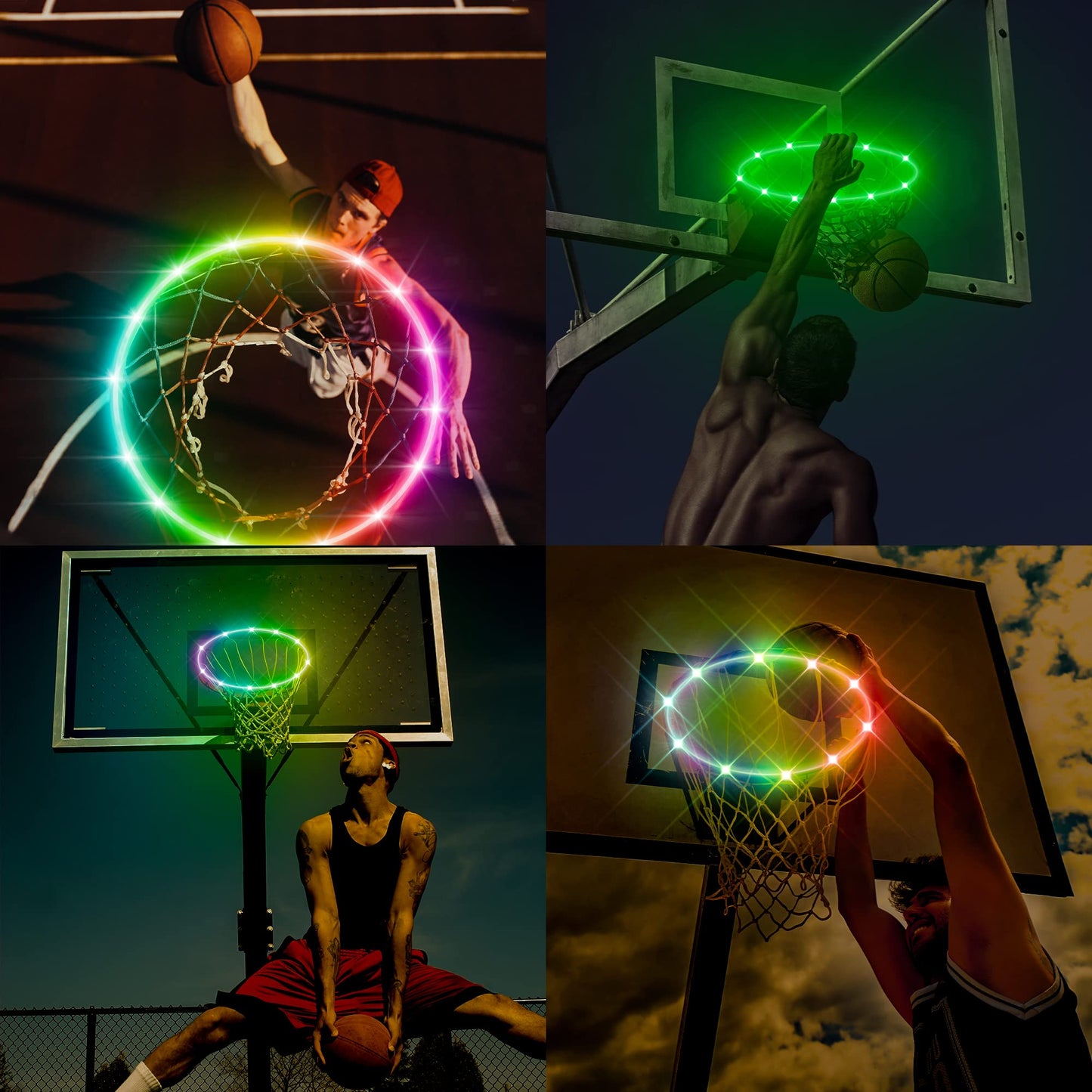 Ajerg LED Basketball Hoop Lights, Waterproof Basketball Rim Light