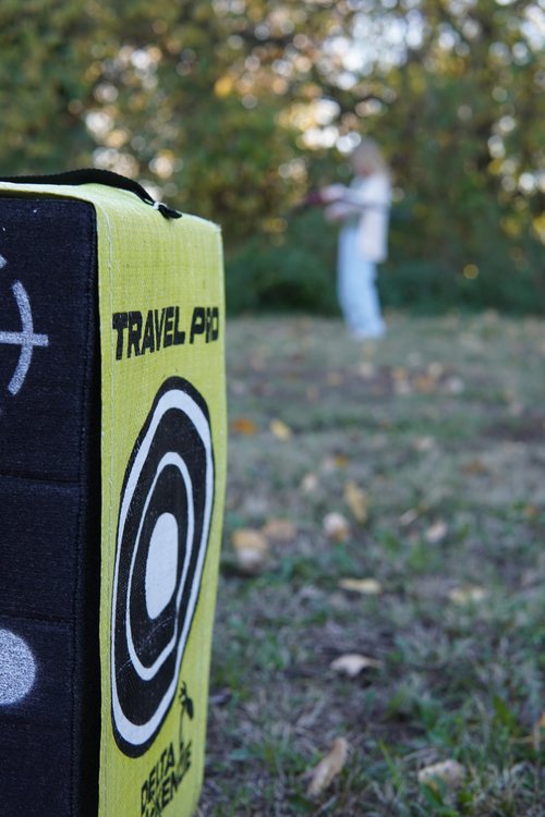 Delta McKenzie Travel Pro Portable Layered Foam Archery Target - Welded Core Technology - 18"x16"x11" - Field Points & Broadheads - Traditional Recurve Compound Bow Practice Target
