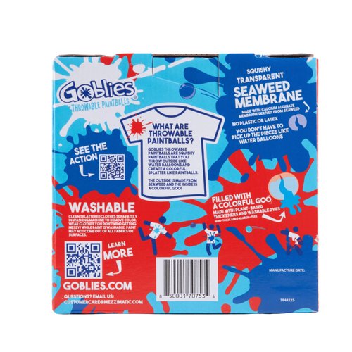 Gooblies Throwable Paintballs Super Pack of 80 Throw Like a Ball, Splat Like a Paintball | Summer Fun for 2025 | Limited Edition (Red & Blue)