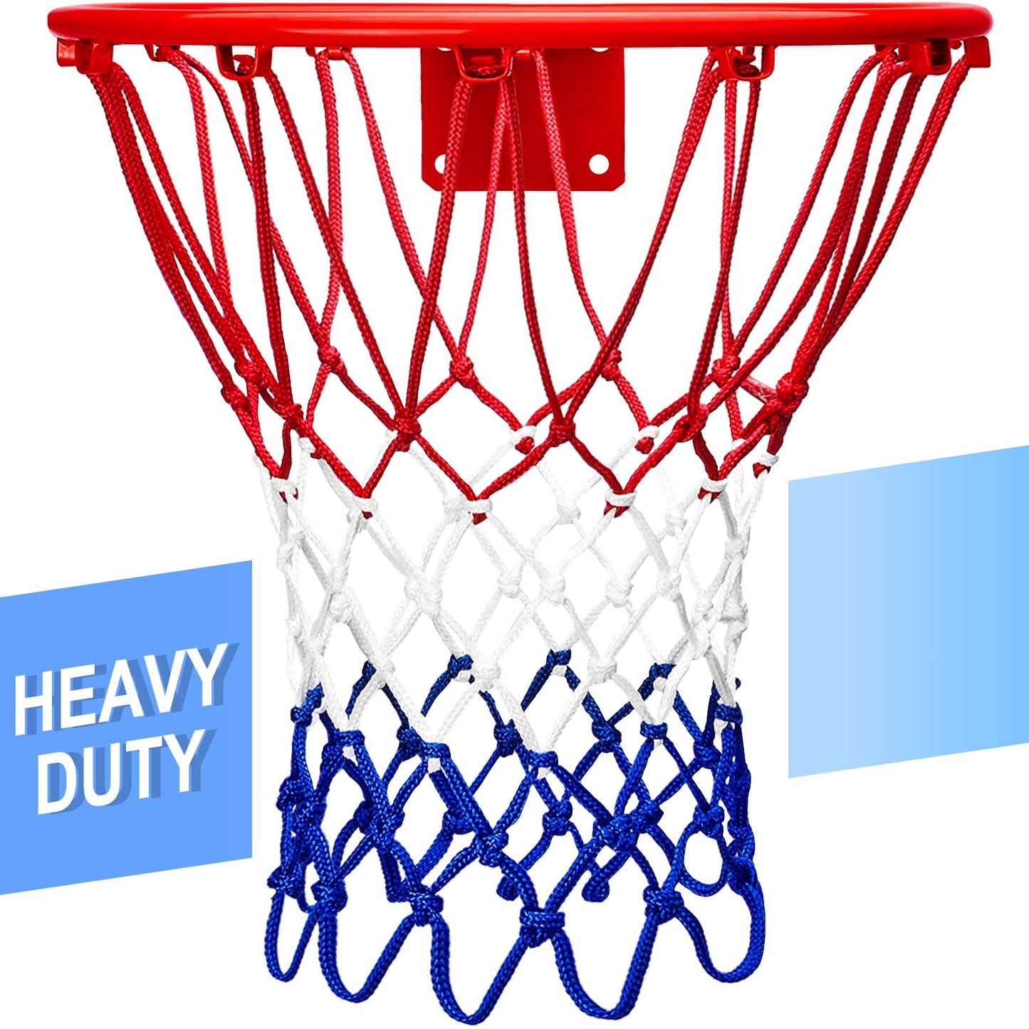 LAO XUE Upgraded Thickening Heavy Duty Basketball Net,18 Inch Hoop