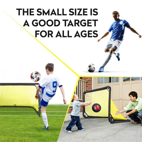 Soccer Goal Net Set up in 1 Sec, Auto Pop Up Soccer Goals 36" x 24" Size, Kids Youth Adult Folding Indoor Outdoor Backyard Goals, Portable Mini Soccer Training Nets